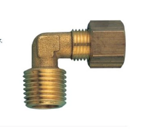 PNEUMAX Metrische Kompressionsbogen Beschläge Stecker Bspt (Kegelgewinde) reines Messing