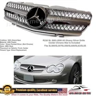 R230 SL500 SL600 Grille Silver Glossy 2003 2004 2005 2006 New Bumper