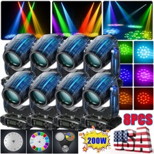 200W LED Moving Head Light RGBW Gobo Beam Spot Stage Lighting DJ Disco DMX512 US