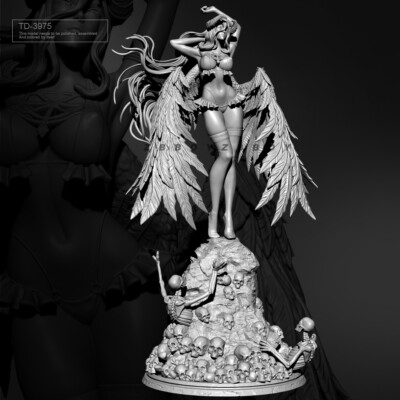 80mm Overlord albedo Unpainted Model Kits Unassembled YUFAN Garage Kit