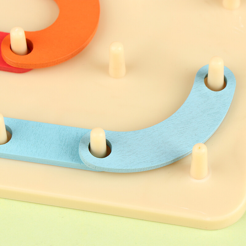Montessori Geometric Pegboard Puzzle Toys Toddler Brain Games