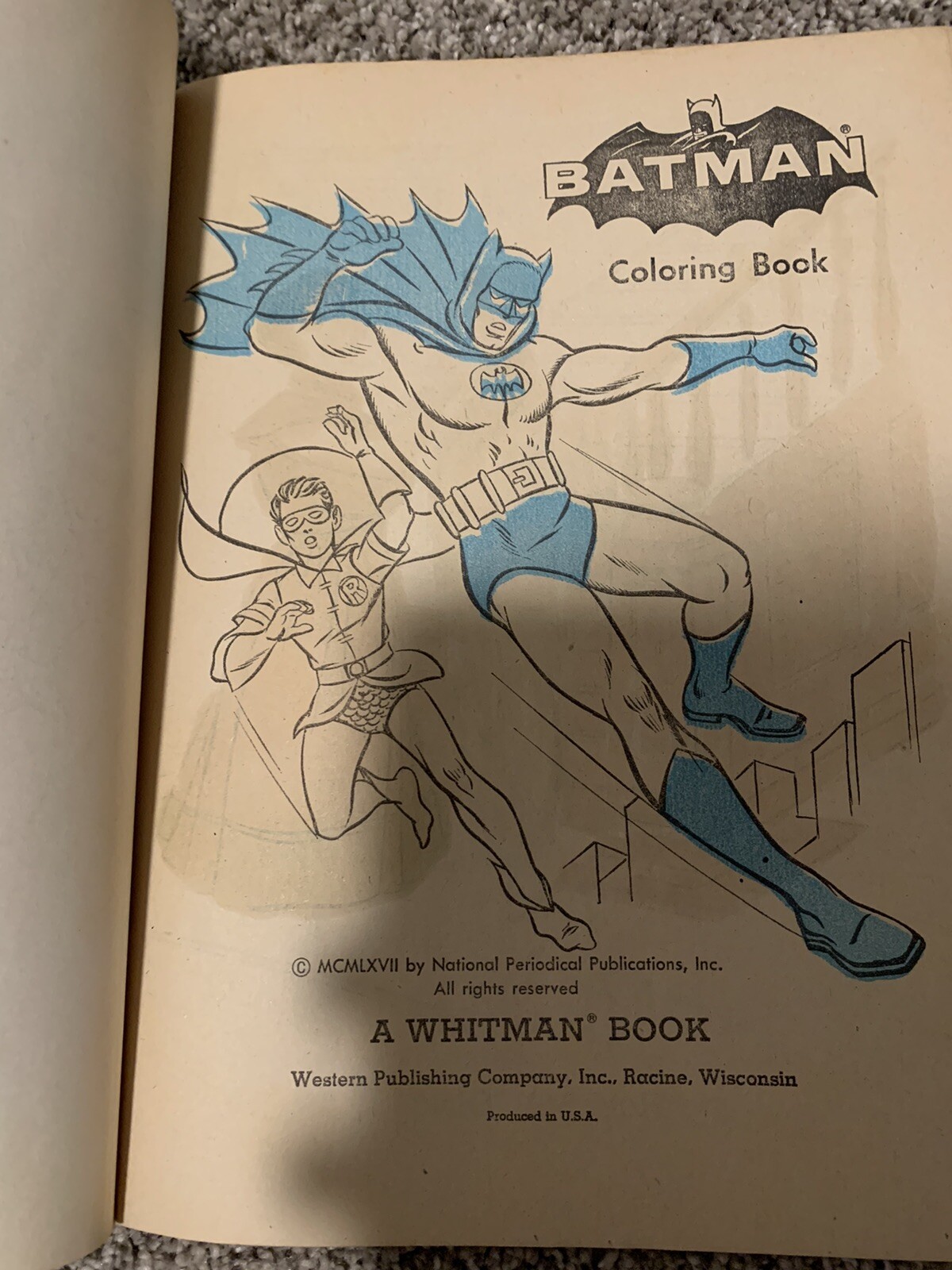 Vintage Batman Coloring Book By Whitman, #1002 1967 Robin Penguin | eBay