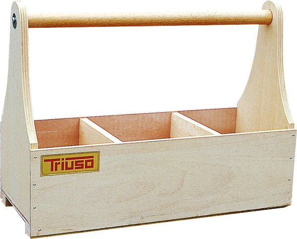 TRIUSO Holz Nagelkiste 50x20x37 cm Werkzeugkasten Werkzeugträger Kiste Kasten