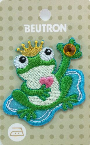 BEUTRON Iron On Motif Applique Patch Frog Prince BM5027 9312919025267 NEW - Picture 1 of 3