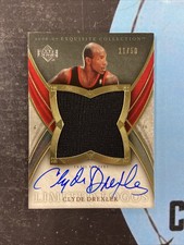 2006-07 Exquisite Collection Limited Logos Clyde Drexler Patch Autograph /50 
