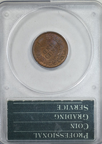 1908-S Bronze Indian Head Cent 1C PCGS Rattler MS63BN - GETÖNT! - Bild 2 von 5