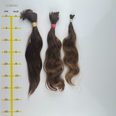 Europäisches Echthaar Rohhaare mittelblond mind.100Gr30-35cm -300725138A