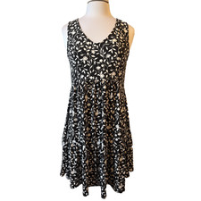 Kaileigh Tiered Ruffle Stretch Floral Sleeveless Dress Women's M Whimsigoth Boho