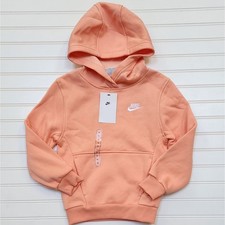 NWT Nike All Kids Fit Sportswear Club Fleece Hoodie Size XS Apricot Agate