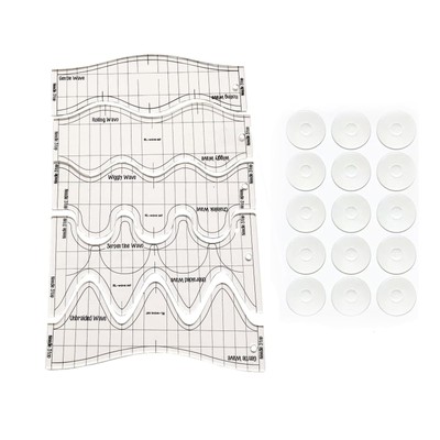 5 Pieces Wave Quilting Ruler and Templates Set Come with 1 Pack Non ...