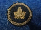 Orig WW2 "Officers" Bullion Wire Patch "Canadian Military Headquarters"