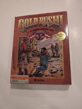 GOLD RUSH Apple IIGS Sierra On-Line 3.5" Disk Vintage Big Box Game CIB Rare