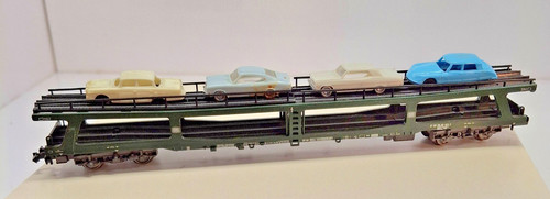 Fleischmann Doppelstock Autotransporter wie Nr. 829505 N-Spur 1:160 (Los930) | Zustand: Gebraucht