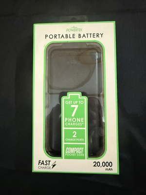 #ad Powertek Portable Battery NEW 2 Charge Ports Micro amp; USB C Fast Charge Compact $9.95