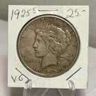 1925 S PEACE SILVER DOLLAR VG San Francisco 90% Silver Coin