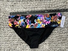 Women's Swimwear Bikini Monokini One Piece Size 20 Black Floral Print NWT