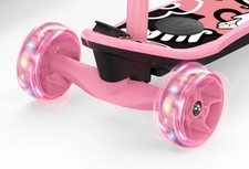 Pair of LED Kids Electric Scooter Front Wheels PINK Replacement Wheels