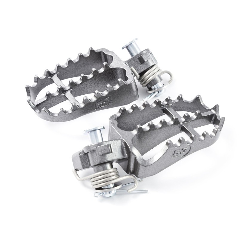 Repose-pieds S3 Hard Rock Enduro en acier titane pour moto