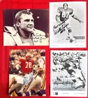 Pro Football Hall of Fame 4 photo Autographed Set - 2 are deceased