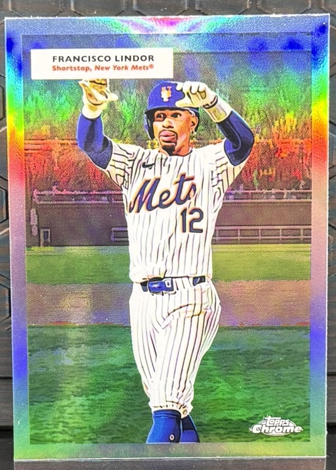 Mike Piazza / Francisco Lindor #55DH-5 Baseball Cards 2025 Topps Chrome Platinum 1955 Double Header trading card — raw and PSA graded price guide