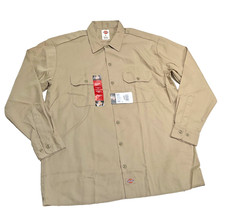Dickies Men's Long Sleeve Twill Work Shirt 2 Pockets Original Fit 574- NWT Large