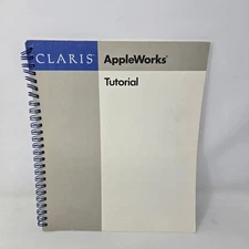 Claris AppleWorks Tutorial Spiral Guide Word Processor Apple 1989 Software