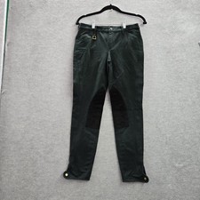 Ralph Lauren Women Pants 4 Green Twill Equestrian Buckle 27" Inseam