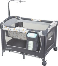 NEW Baby Trend Nursery Center Playard with Animal Toys, Grey
