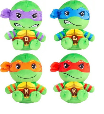 SET OF 4 Teenage Mutant Ninja Turtles TMNT Club Mocchi Junior Plush Doll NEW