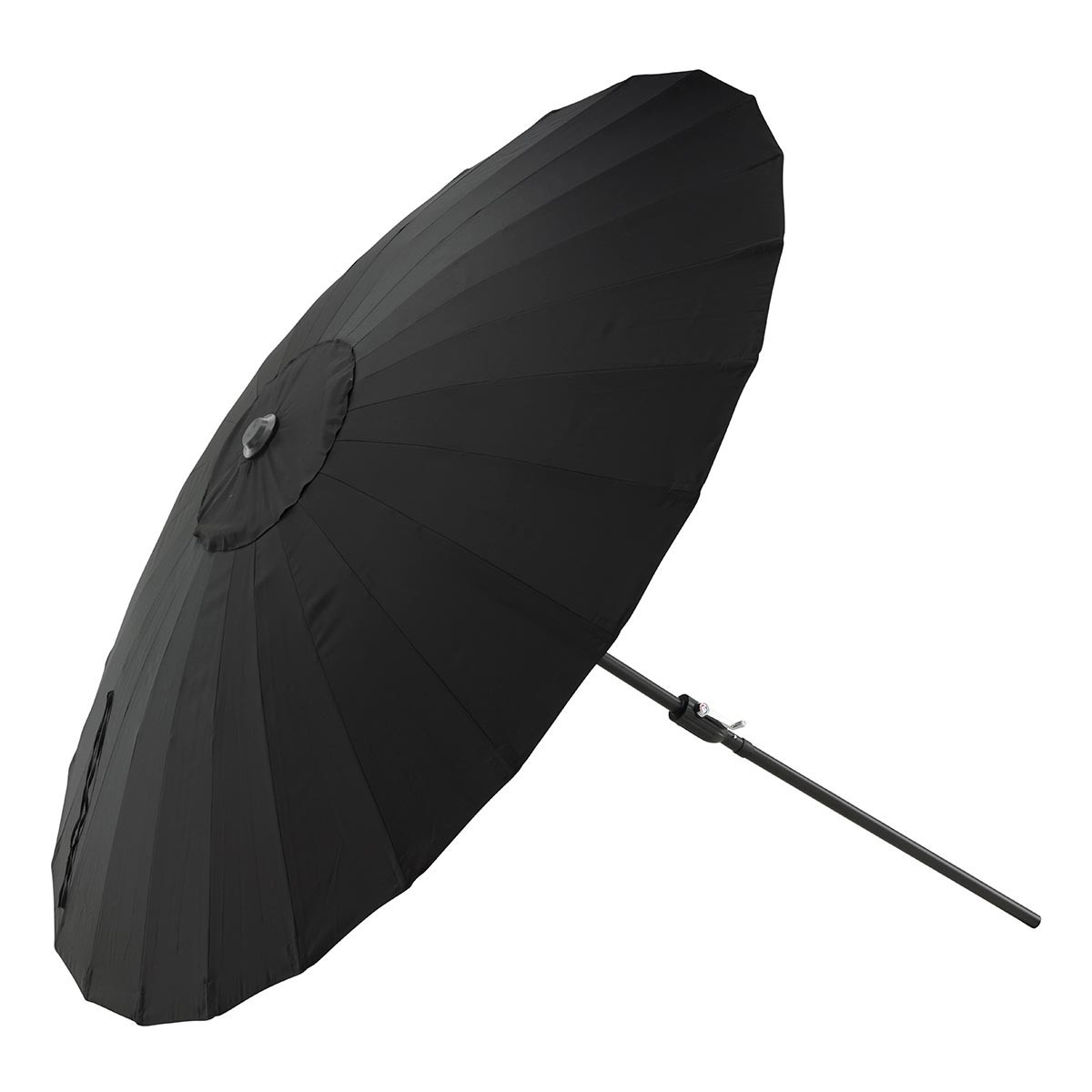 Parasol 270cm noir Palmetto pour terrasse et grand jardin contemporain