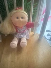 Cabbage Patch Kids Blonde Hair Blue Eyed Female Doll!  2015. Polka Dot Dress
