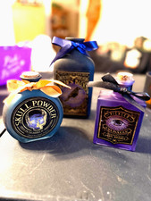 Potion Bottles Halloween Decoration, Set of 3 Glass Potion Bottles