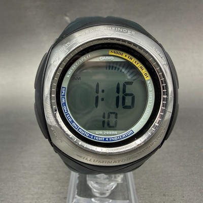 Casio Sea Pathfinder SPM-30H Watch Men 44mm Digital Black Chrono