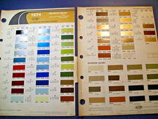 1974 Ford Lincoln Mercury Mustang T-Bird Cougar Mark Torino DuPont Paint Chips