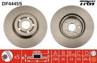 2X Bremsscheibe TRW Single DF4445S FüR Avensis Toyota ADT250_ ADT250R CDT250_