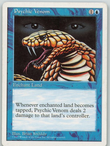 Psychic Venom Common Fifth Edition Magic: The Gathering LP
