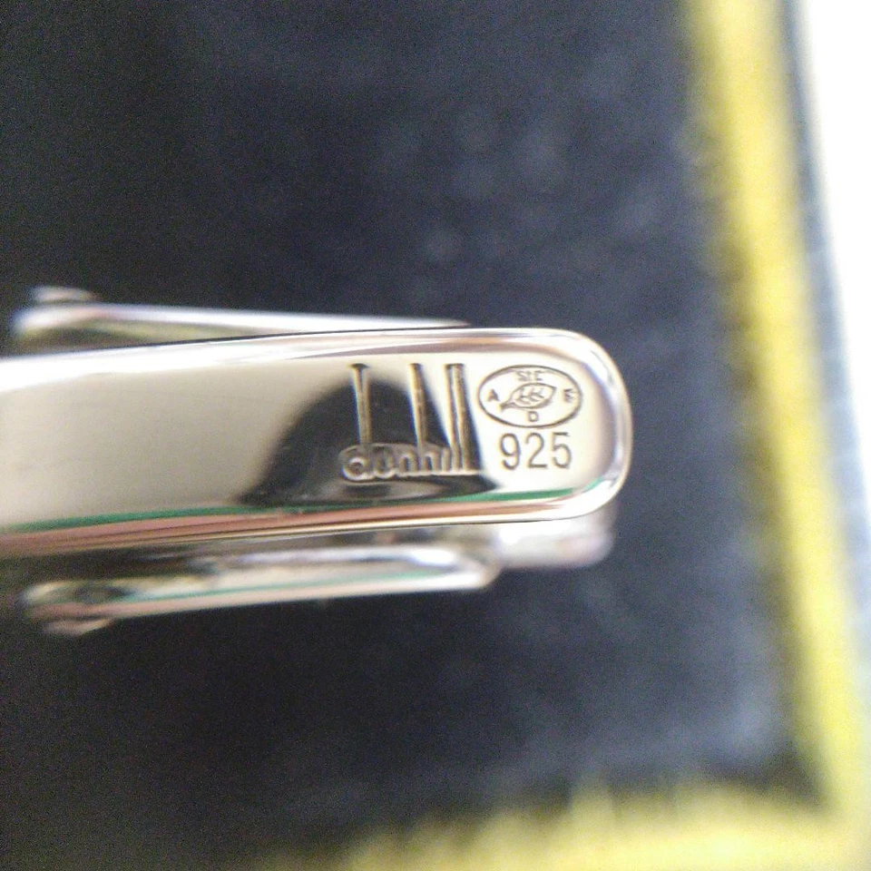 dunhill 925 Silver Tie Clip with White Shell and Mother-of-Pearl Men's Jewelry - Image 3 of 4