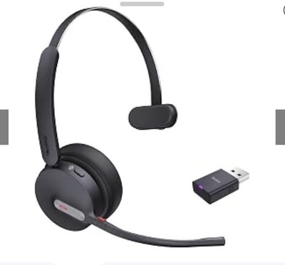 YEALINK WH64 HYBRID MONO Teams Headset + Dongle DECT/Bluetooth Noise Can