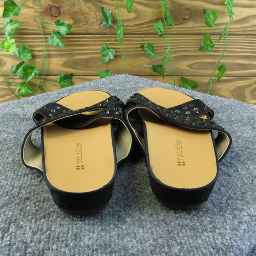 Naturalizer Genesis Women Slide Sandal Shoes Size 7.5 Medium Black Fabric - Imagen 5 de 9