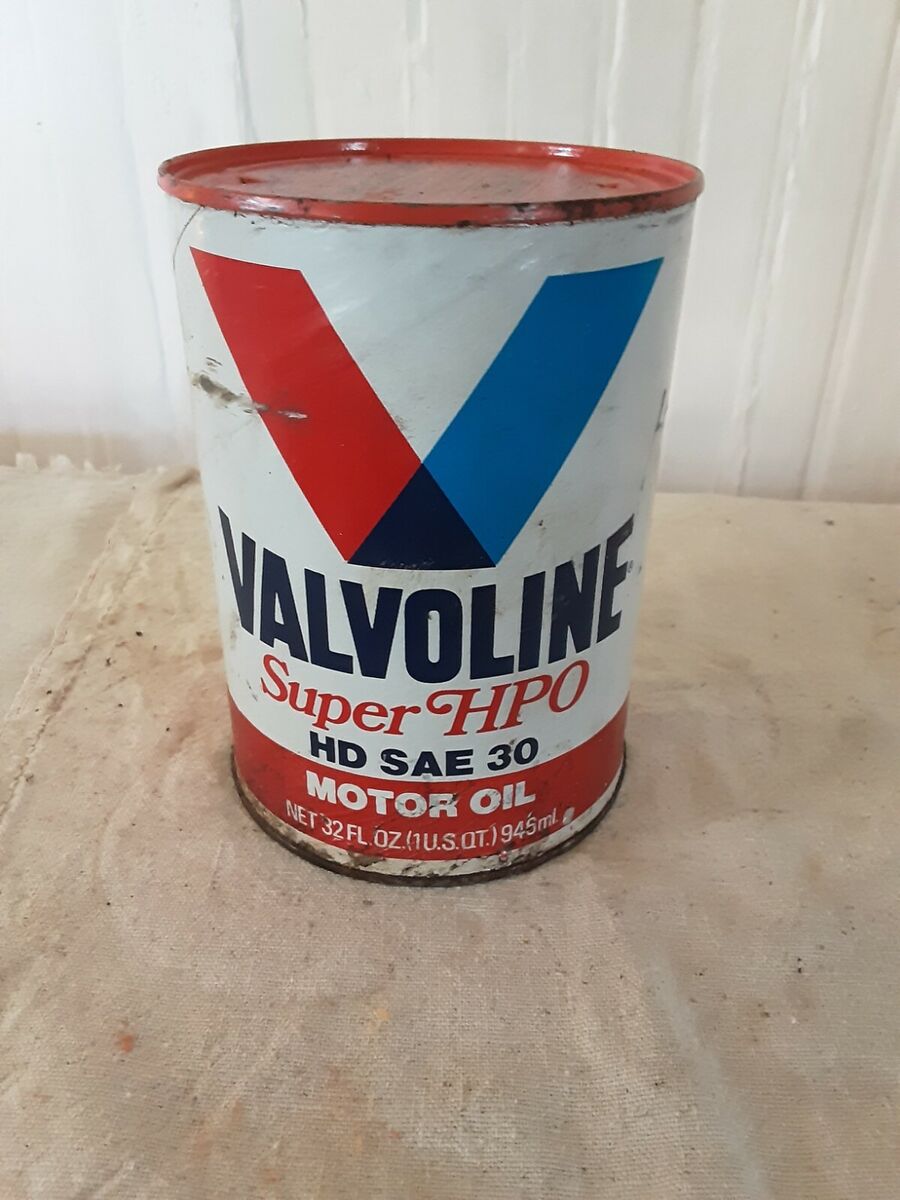 Vintage Valvoline Super HPO Motor Oil Red Top Quart Vintage Valvoline Super HPO Motor Oil Red Top Quart