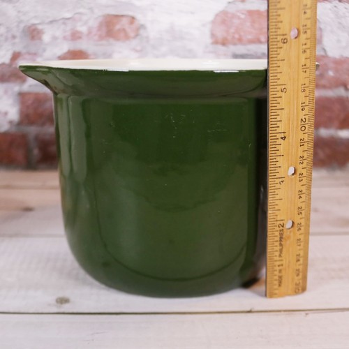 Bote de cerámica Shawnee verde blanco Pyrex Top vintage años 70 - Imagen 4 de 6
