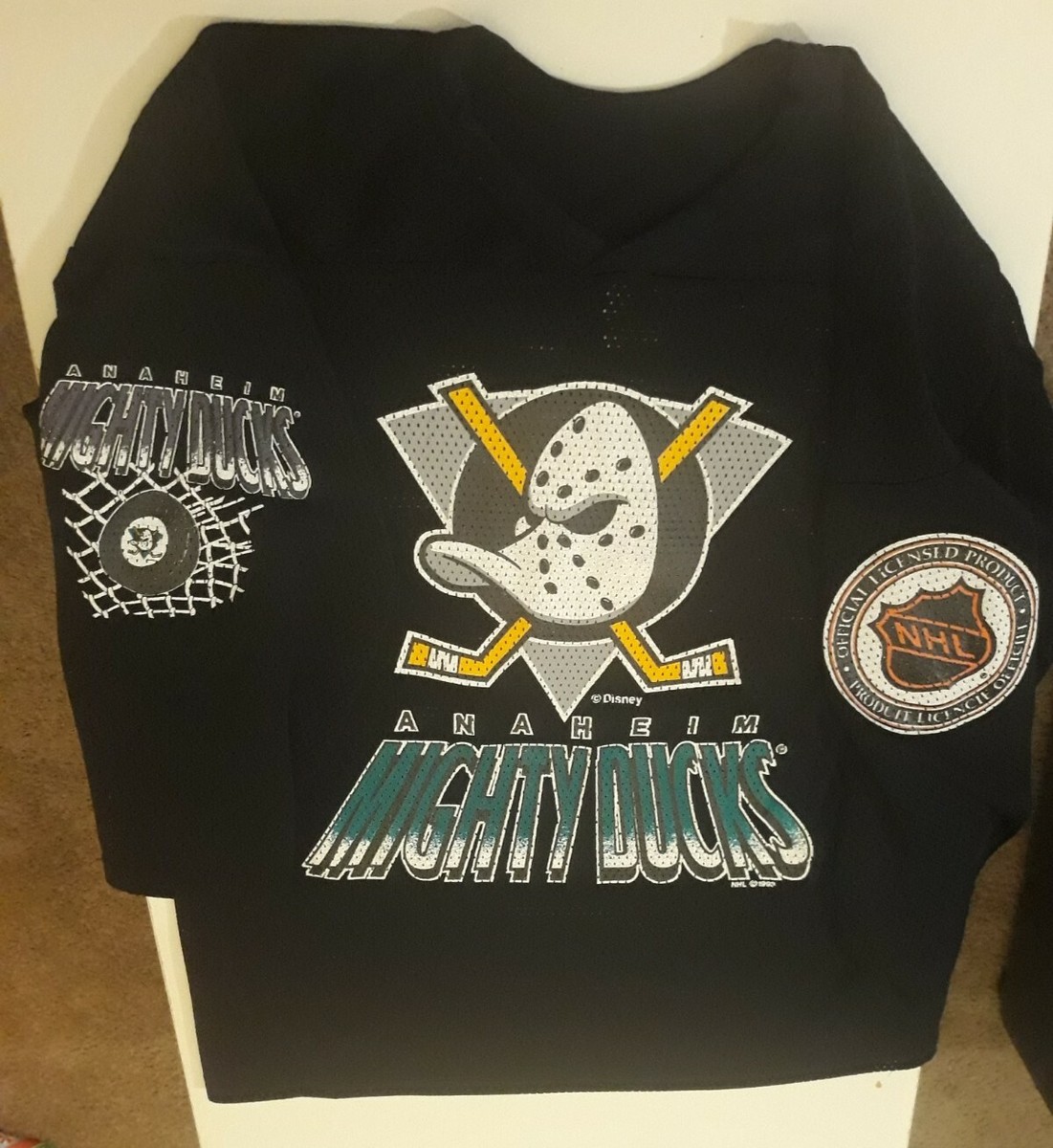 Maillot Hockey Vintage Anaheim Mighty Ducks 1994 - Taille XL, Ravens, Fabriqué Au Canada