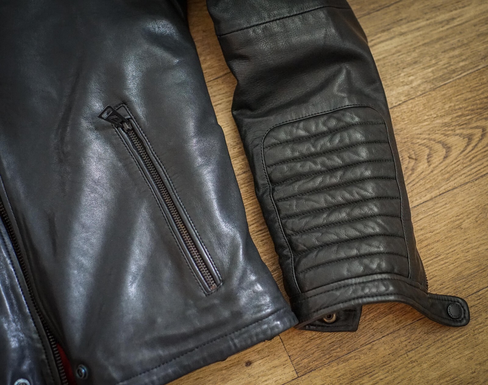 Mens Leather Jacket Idris Elba limited edition- black in size large image 8