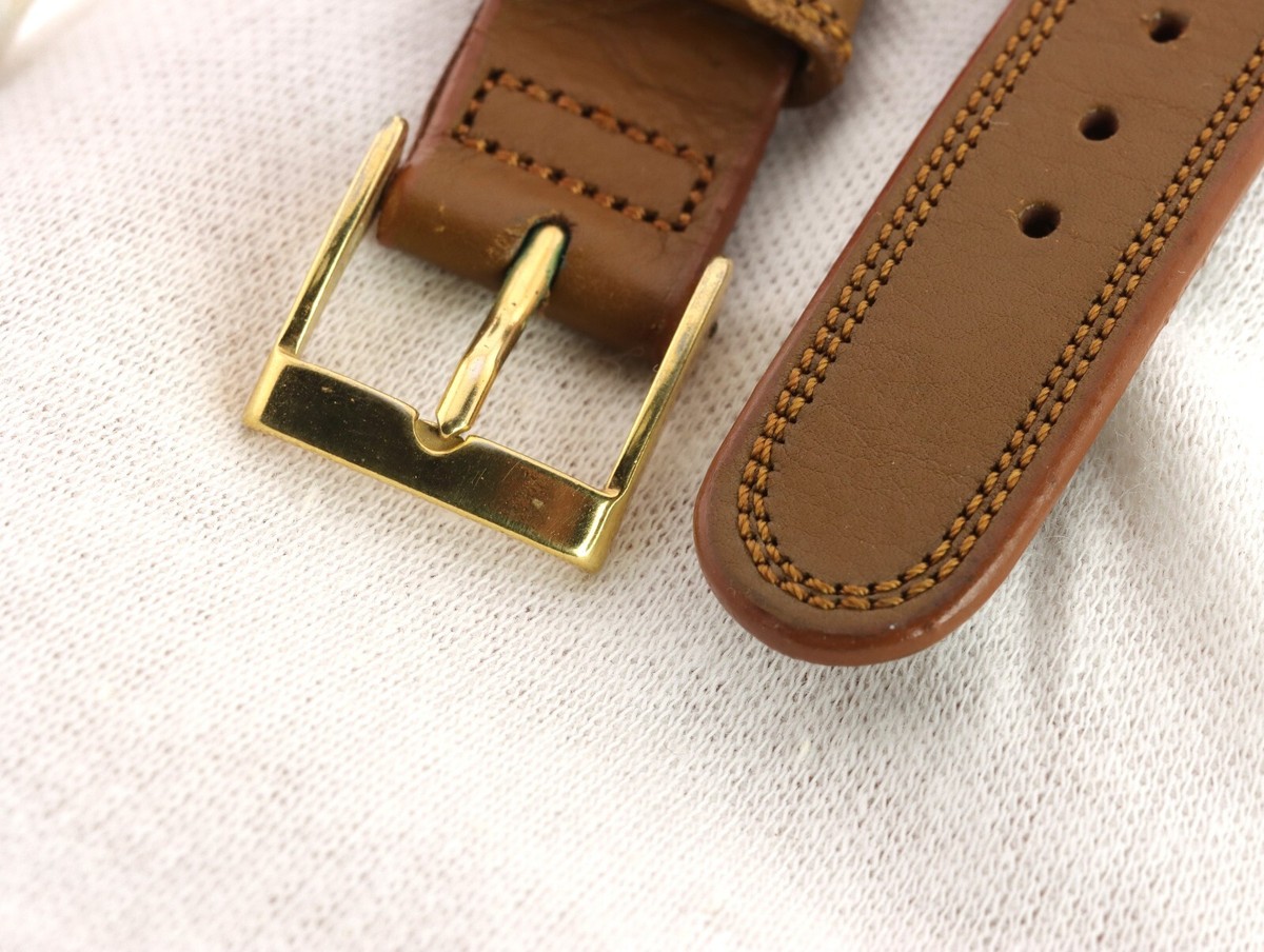 19mm Rare Vintage GEMEX USA Leather BROWN Watch Band Strap