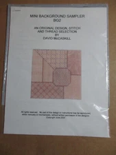 David McCaskill Mini Background Sampler Hand Drawn Needlepoint Design w/ Guide