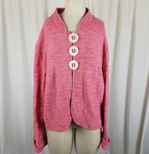 Willow Woven Knit Cotton Funky Artsy Sweater Jacket Blazer Womens Xl Usa Vintage