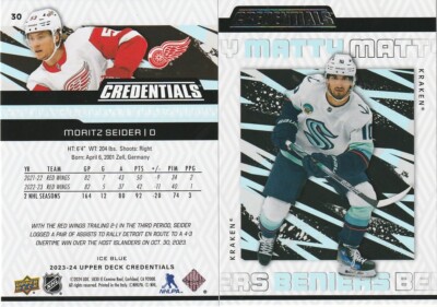 2023-24 UPPER DECK CREDENTIALS HOCKEY BASE SET 1-100 ** YOU PICK - YOU CHOOSE *