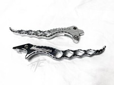 HAYABUSA CHROME DIAMOND CUT CUT OUT CLUTCH/BRAKE LEVERS 99-20 SUZUKI HAYABUSA