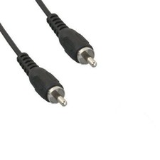 LOT10 12' Black RCA Male to Male Video Cable Composite DVD VCR Camcorder to TV