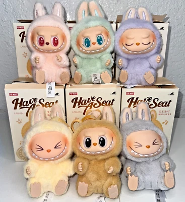 POPMART LABUBU THE MONSTERS ぬいぐるみ BABA POP MART Labubu The Monsters Have A Seat Series Grey ZIZI